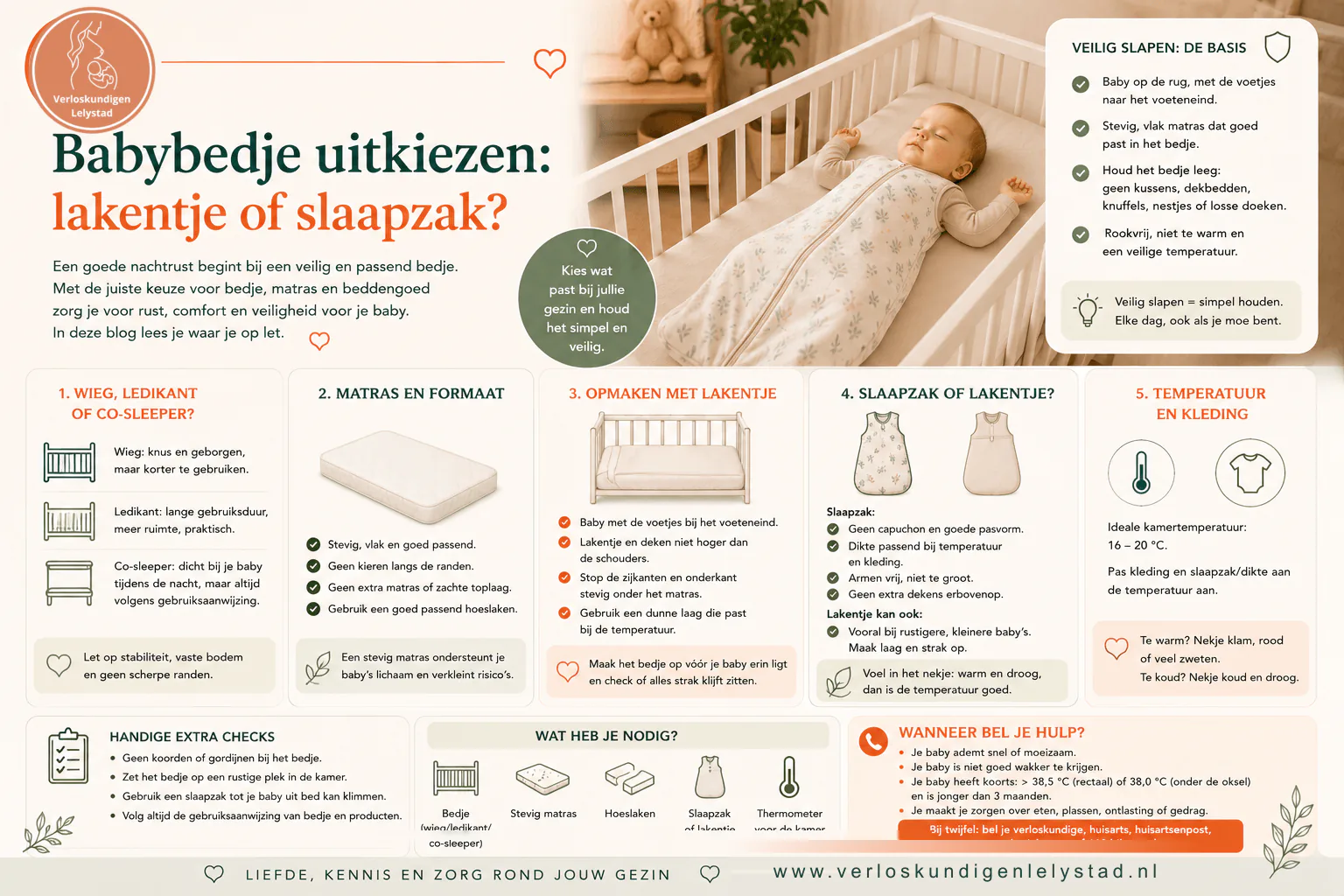 Babybedje uitkiezen: lakentje of slaapzak?